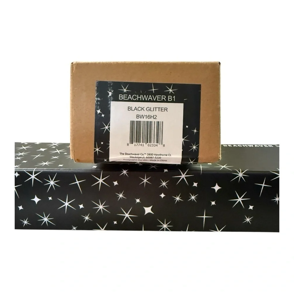 Beachwaver B1 Curling Iron – Black Glitter (New & Sealed)
